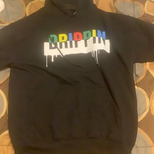 Black dripping hoodie
